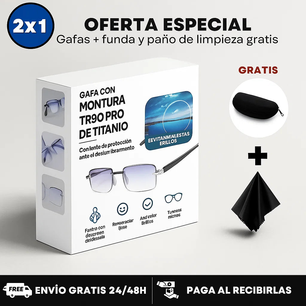 Gafas Anti-Rayos Vision™ + Funda de Cuero Gratis (Oferta 2x1)