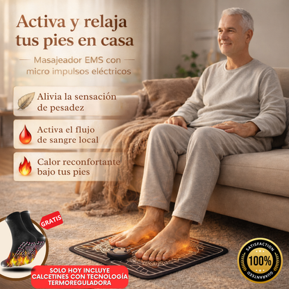 FOOTCONFORT™ - El único masajeador portátil que alivia tus pies en menos de 1 semana. Sentirás calor sin dolor. (Solo hoy incluye calcetines termoreguladores GRATIS)