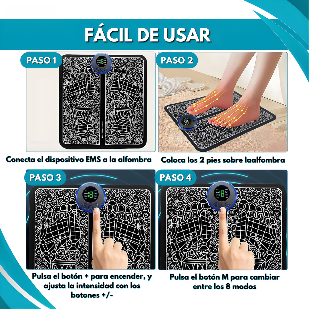 FOOTCONFORT™ - El único masajeador portátil que alivia tus pies en menos de 1 semana. Sentirás calor sin dolor. (Solo hoy incluye calcetines termoreguladores GRATIS)