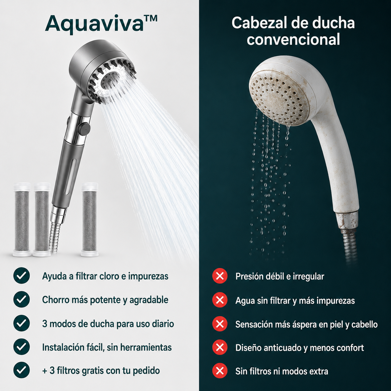 Aquaviva™ — Protege tu piel, tu pelo y tu salud. (Solo hoy incluye 3 filtros GRATIS)