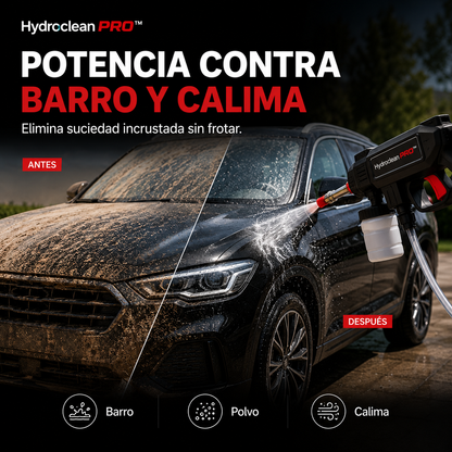 Hydroclean PRO™ - La única pistola de alta presión portátil con maletín profesional que limpia coche, terraza y jardín sin frotar y sin cansarte. (Solo hoy incluye 2 baterías de litio GRATIS)