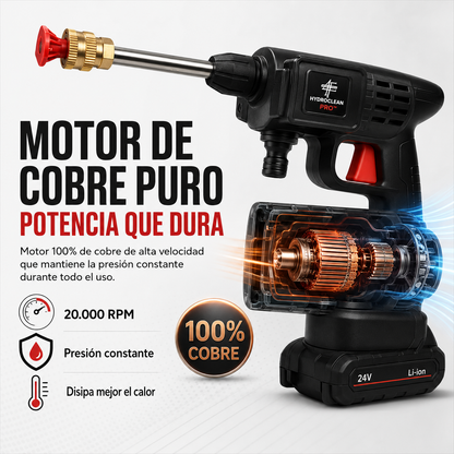 Hydroclean PRO™ - La única pistola de alta presión portátil con maletín profesional que limpia coche, terraza y jardín sin frotar y sin cansarte. (Solo hoy incluye 2 baterías de litio GRATIS)
